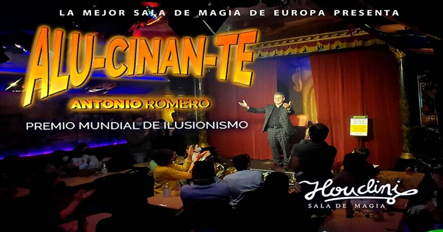 Alucinante, en Sala Houdini, Madrid (Chamartín) del viernes 1 diciembre al sabado 6 enero 2024. Obra de Teatro/Magia. NocheMAD